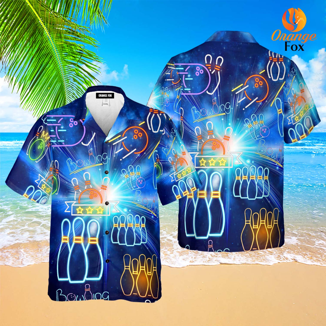 Aloha Bowling Neon Hawaiian Shirt For Men & Women