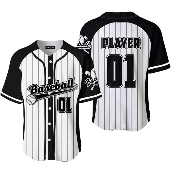 Baseball Classic Black And White Baseball Jersey For Men & Women