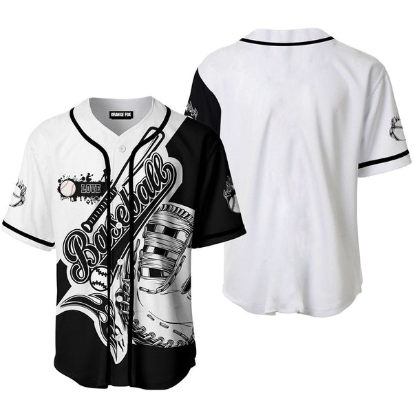 Baseball - Gift For Baseball Lovers - Love Baseball Black And White Baseball Jersey For Men & Women