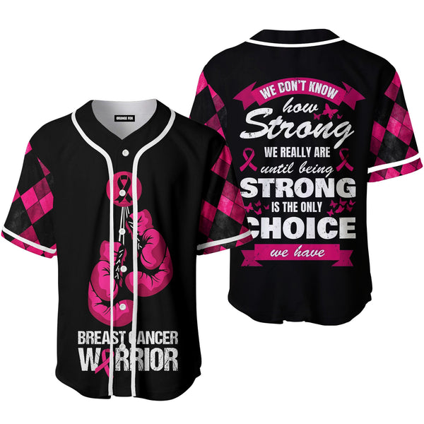 Breast Cancer Warrior - Gift for Breast Cancer Survivors, Supporters - Boxing Gloves Baseball Jersey For Men & Women