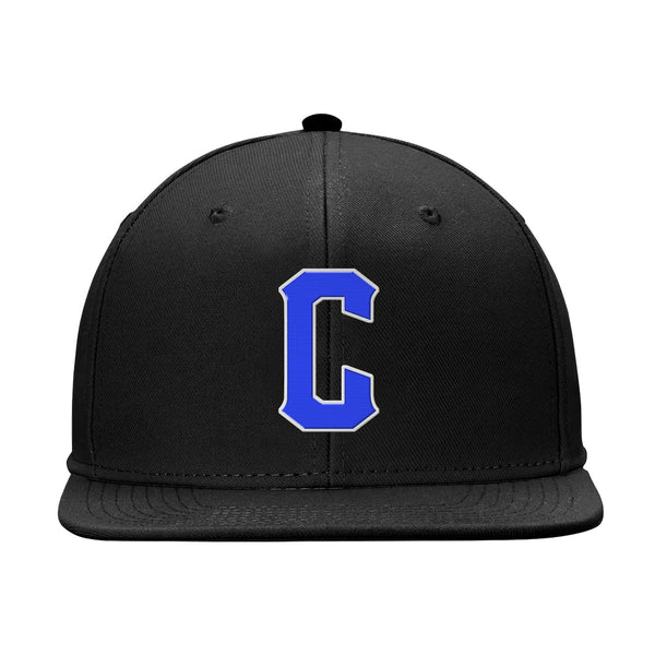 Custom Black Blue And White Snapback Hat