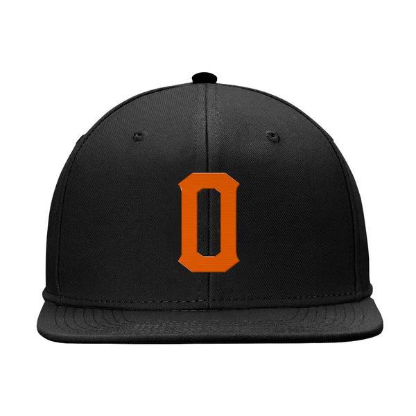 Custom Black Orange Snapback Hat