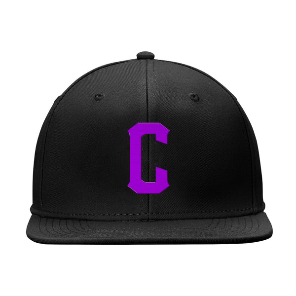 Custom Black Purple Snapback Hat