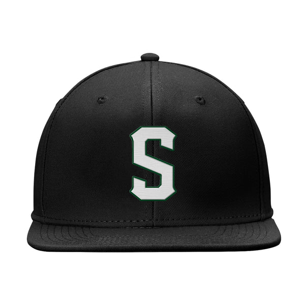 Custom Black White And Green Snapback Hat