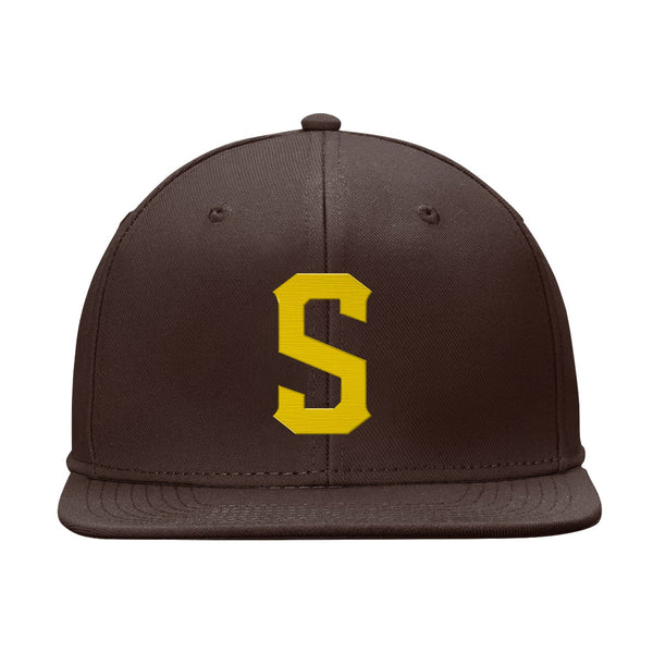 Custom Brown Yellow Snapback Hat