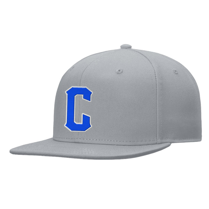 Custom Grey Blue And White Snapback Hat