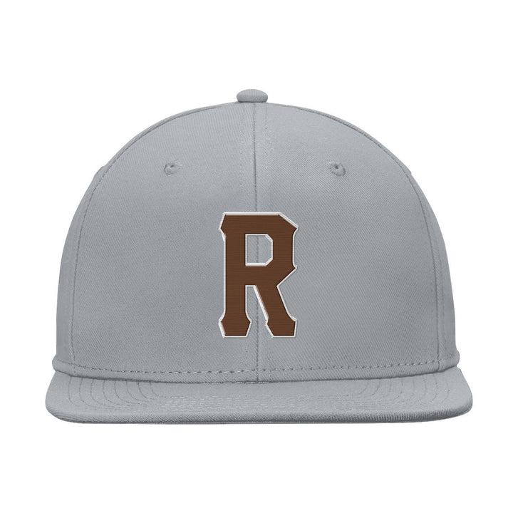 Custom Grey Brown And White Snapback Hat