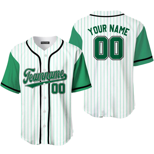 Custom Kelly Green White Raglan Green Black Baseball Jerseys For Men & Women