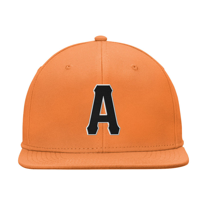 Custom Orange Black And White Snapback Hat