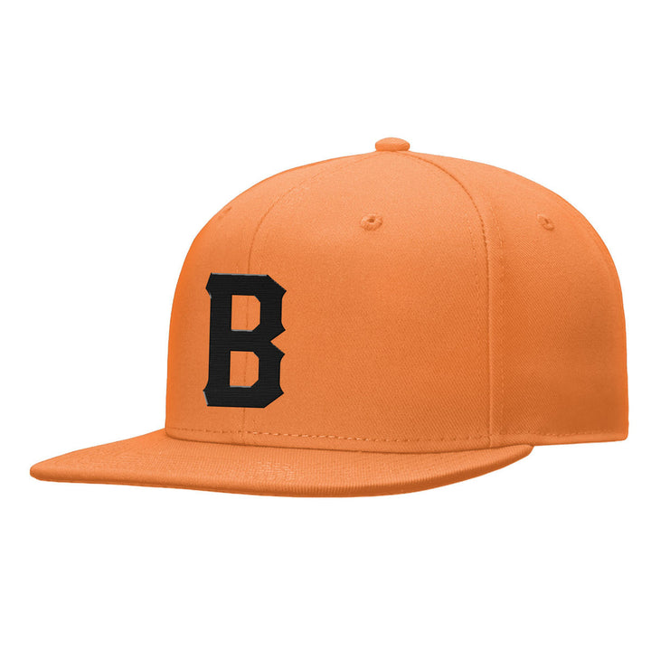 Custom Orange Black Snapback Hat