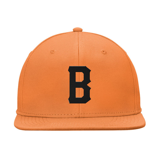 Custom Orange Black Snapback Hat