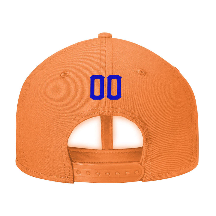 Custom Orange Blue And White Snapback Hat