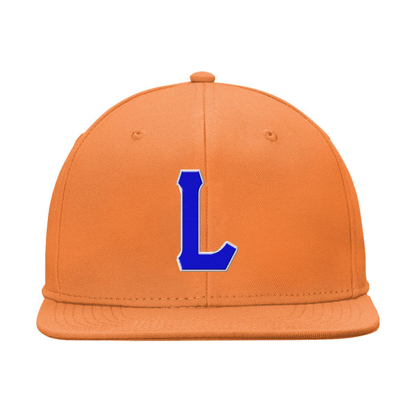 Custom Orange Blue And White Snapback Hat