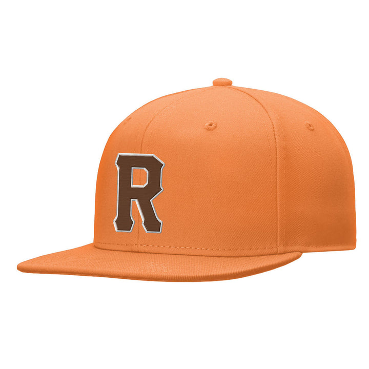 Custom Orange Brown And White Snapback Hat