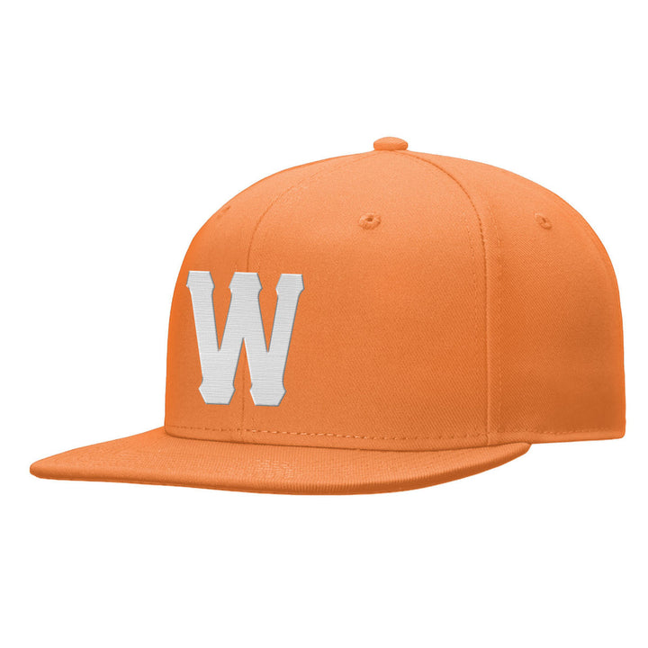 Custom Orange White Snapback Hat