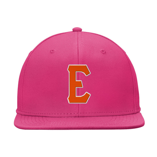 Custom Pink Orange And White Snapback Hat
