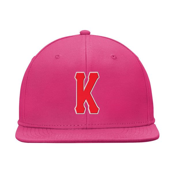 Custom Pink Red And White Snapback Hat