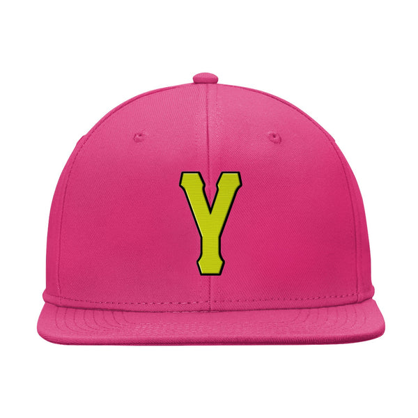 Custom Pink Yellow And Black Snapback Hat