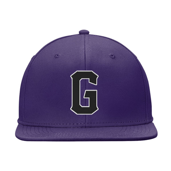 Custom Purple Black And White Snapback Hat