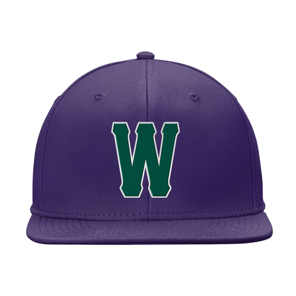 Custom Purple Green And White Snapback Hat