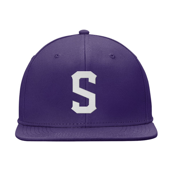 Custom Purple White Snapback Hat