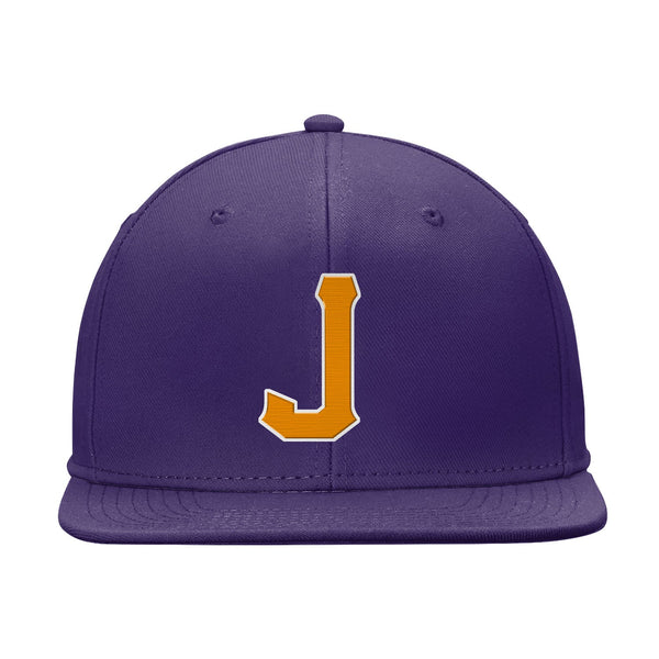 Custom Purple Yellow And White Snapback Hat