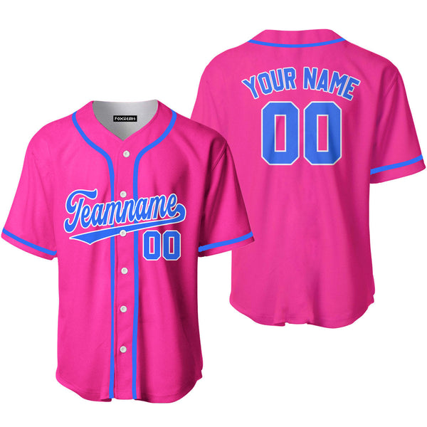 Custom Royal White And Pink Custom Baseball Jerseys For Men & Women