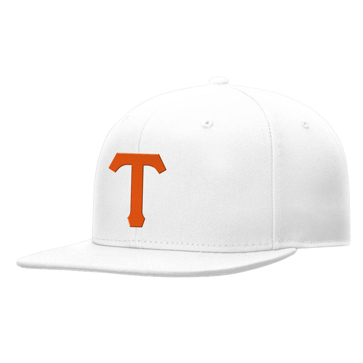 Custom White Orange Snapback Hat