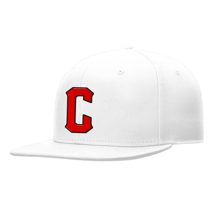 Custom White Red Black Snapback Hat