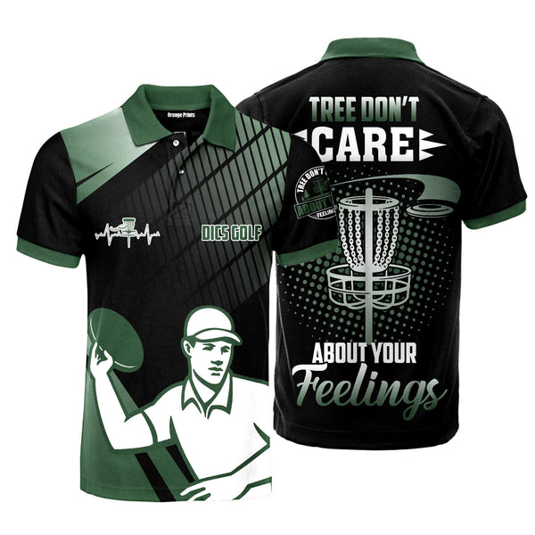 Disc Golf Tree Don't Care About Your Feelings Polo Shirt For Men