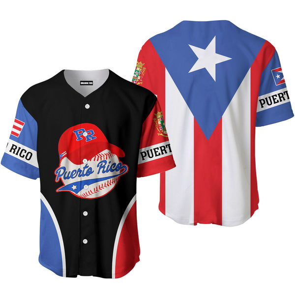 Puerto Rico Baseball Black Baseball Jersey