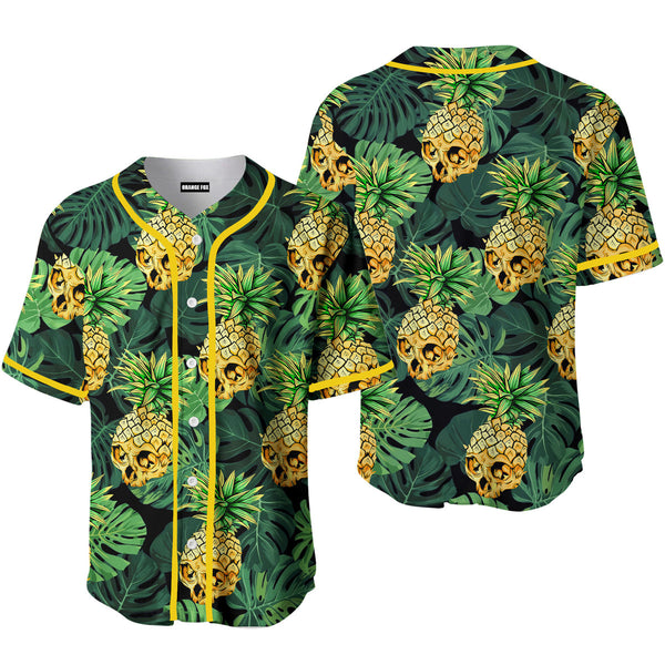 Skull Pineapple Baseball Jersey For Men & Women FBB1267
