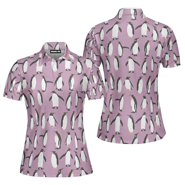 Pink Penguin Golf Polo Shirt For Women