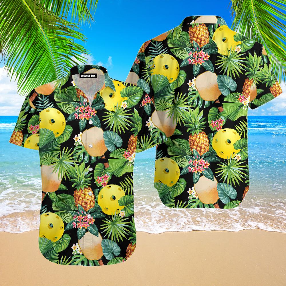 Pickleball Pineapple Tropical Hawaiian Shirt For Men & Women
