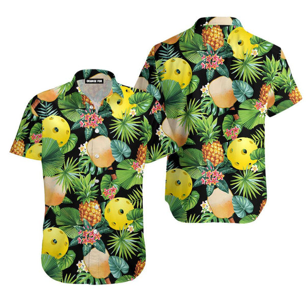 Pickleball Pineapple Tropical Hawaiian Shirt For Men & Women