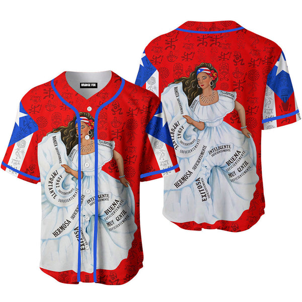 Puerto Rico - Gift For Puerto Ricans, Puerto Lovers - Flag Pretty Girl Baseball Jersey For Men & Women