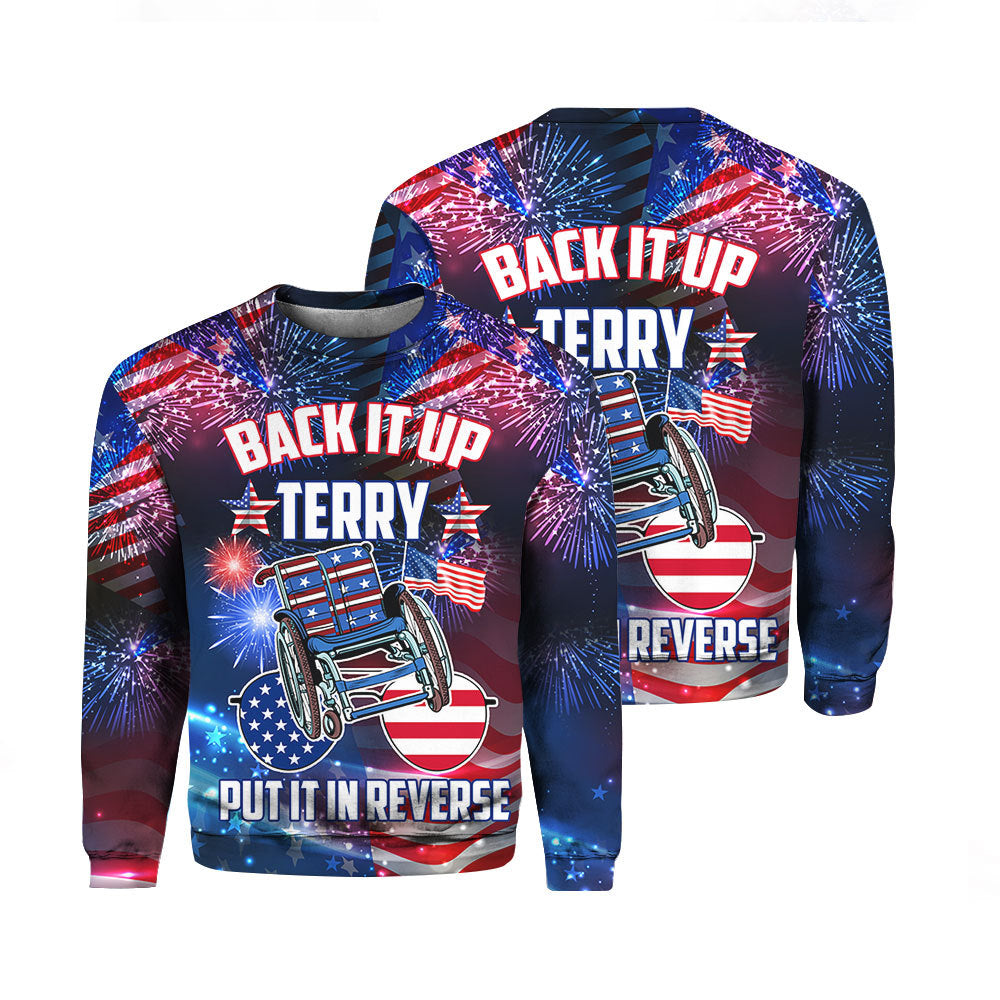 4th Of July Back It Terry Crewneck Sweatshirt For Men & Women