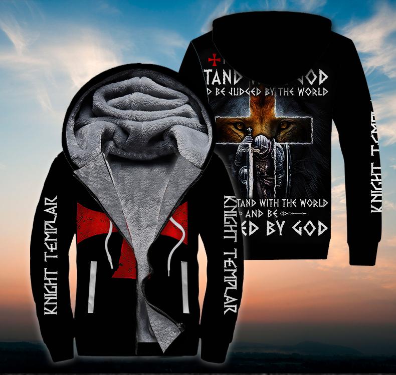A True Knight Templar Fleece Zip Hoodie For Men & Women