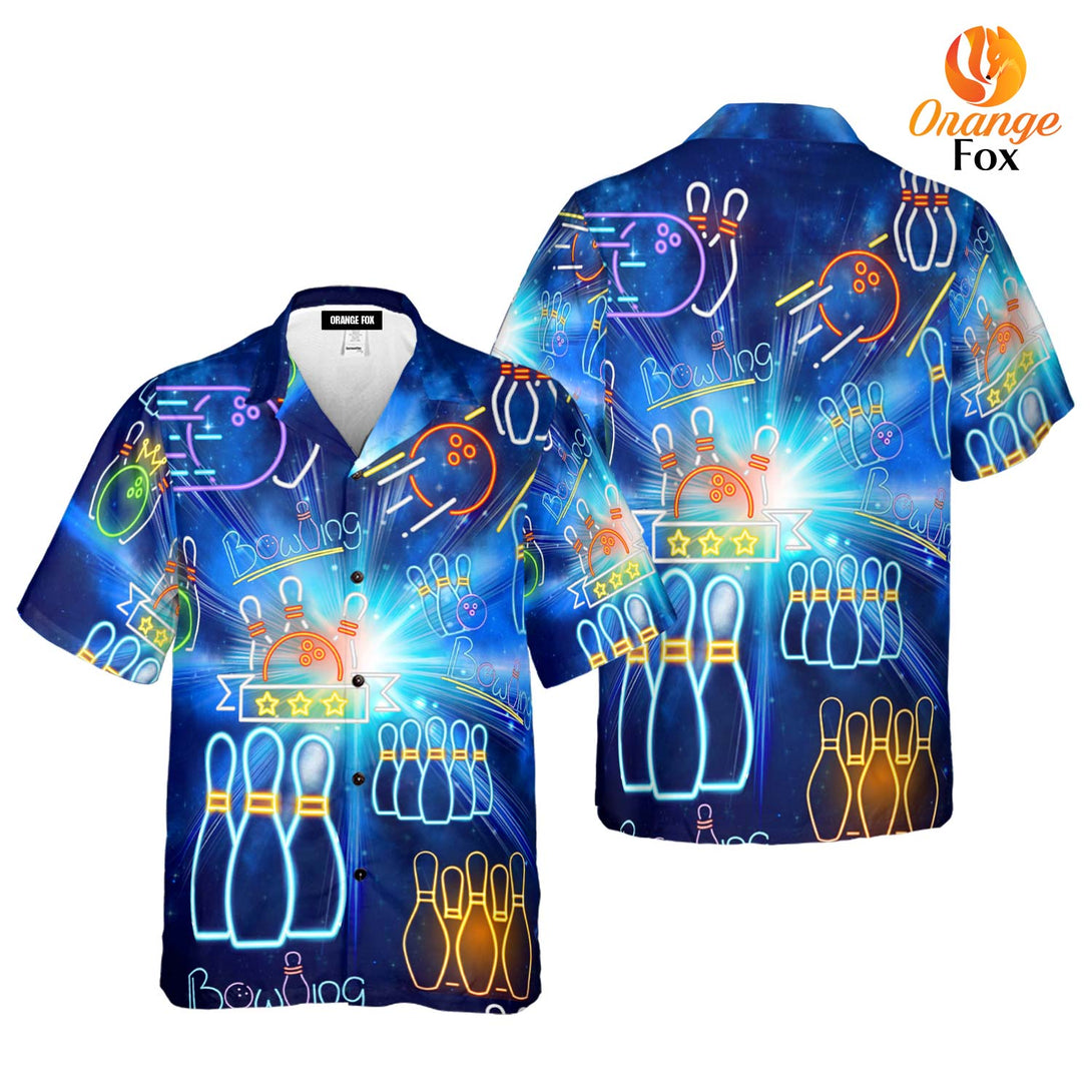 Aloha Bowling Neon Hawaiian Shirt For Men & Women