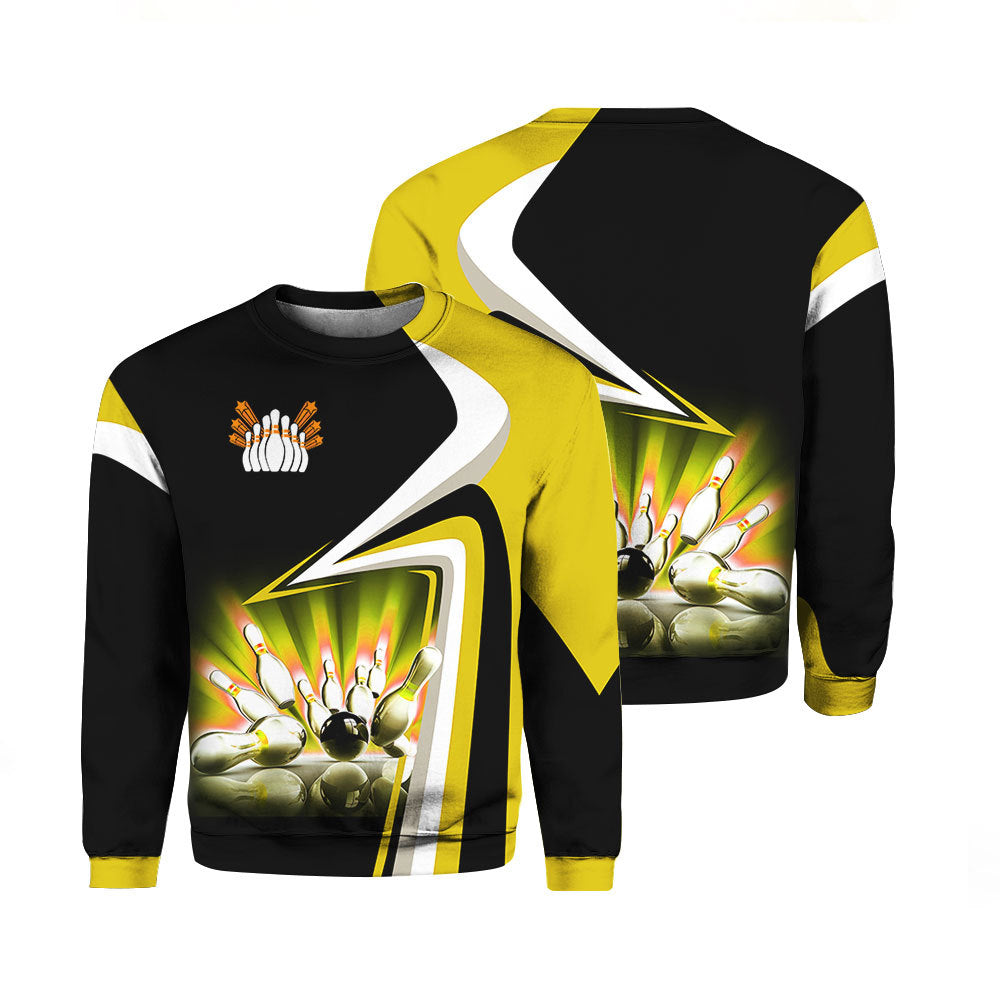 Amazing Bowling Strike Crewneck Sweatshirt For Men & Women