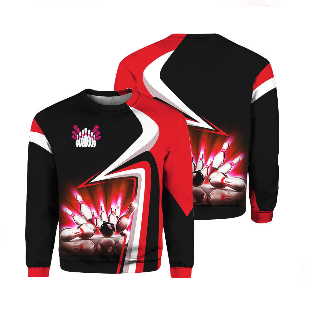 Amazing Bowling Strike Crewneck Sweatshirt For Men & Women