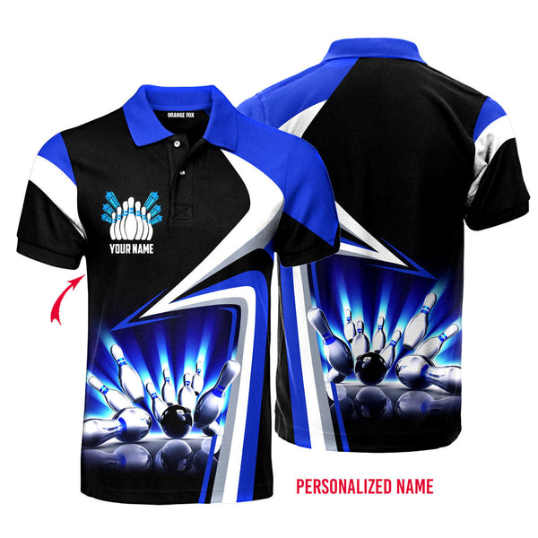Amazing Bowling Strike Custom Name Polo Shirt For Men & Women