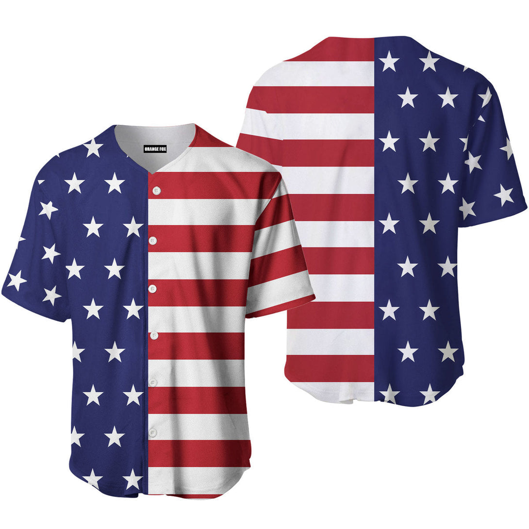 American Flag Baseball Jersey For Men & Women