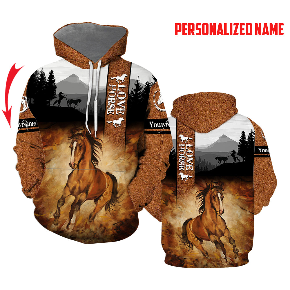 Arabian Horse Custom Name Hoodie For Men & Women