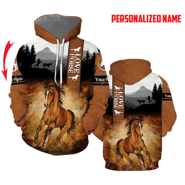 Arabian Horse Custom Name Hoodie For Men & Women