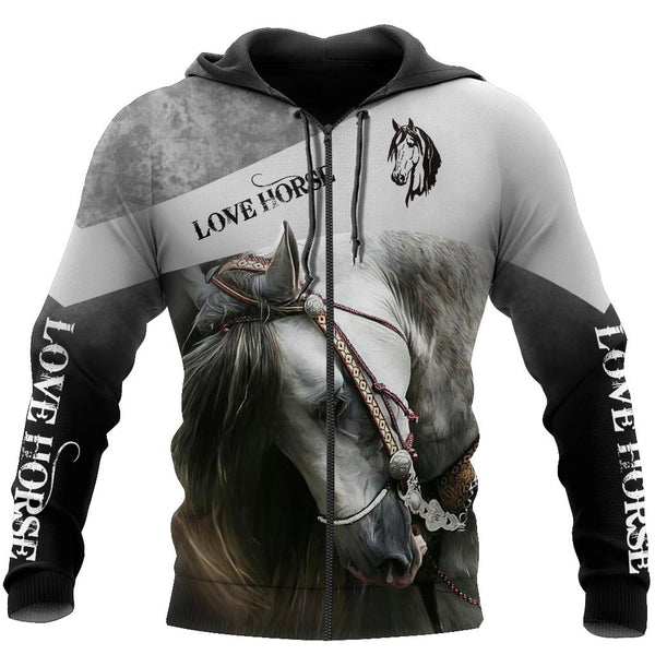 Beautiful Horse Zip Up Hoodie For Men & Women