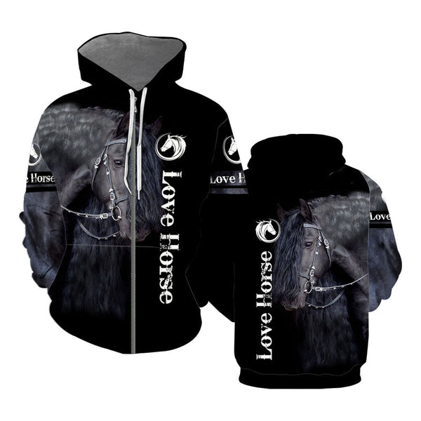 Beautiful Horse Zip Up Hoodie For Men & Women