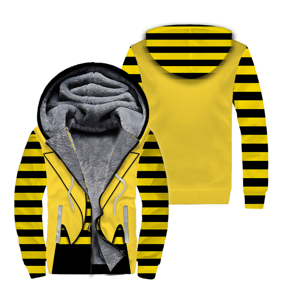 Bee Yellow Tailcoat Costume For Halloween Fleece Zip Hoodie For Men & Women