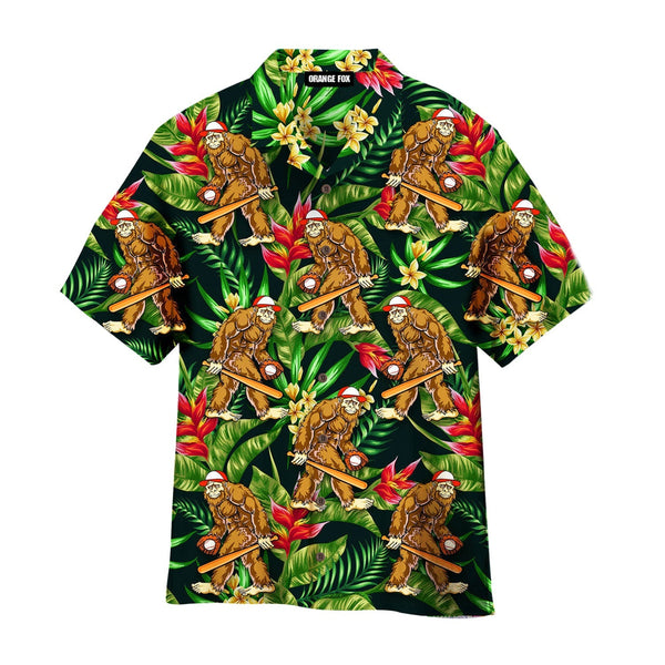 Bigfoot Baseball - Gift For Animal Lovers - Tropical Hawaiian Shirt For Men & Women
