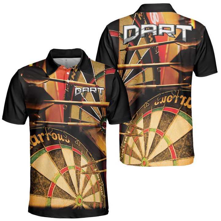 Born To Play Darts Retro Polo Shirt For Men